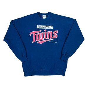 Vintage Velva Sheen 1988 Minnesota Twins Crew Neck Sweatshirt - Size Large